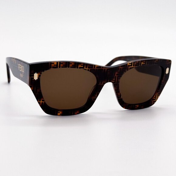 NEW FENDI SUNGLASSES FE40100I 55E HAVANA WOMEN EYEWEAR